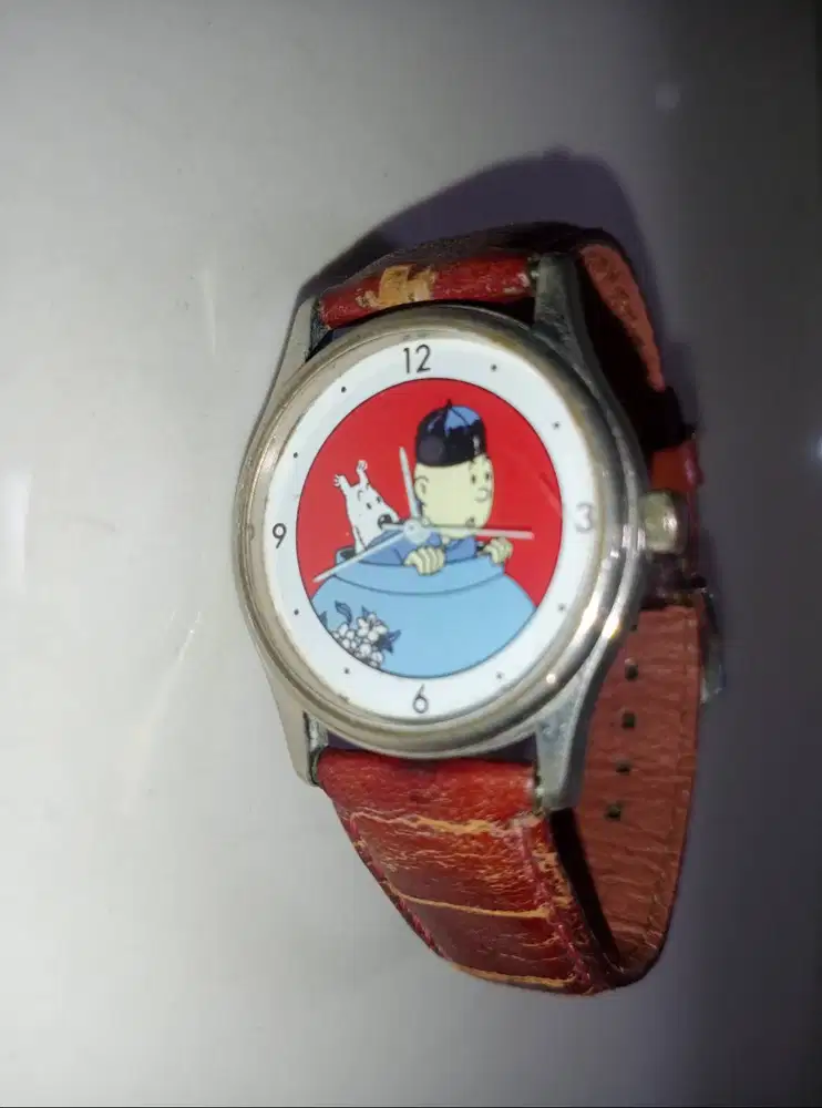 Jam tangan pria Tintin strap genuine leather original