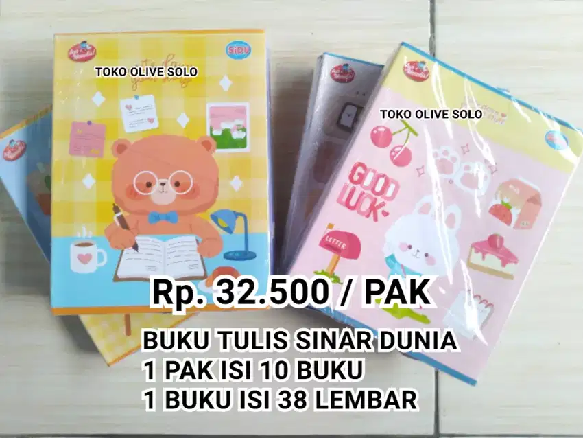 Buku tulis sinar dunia sidu 1 pak isi 38 lembar