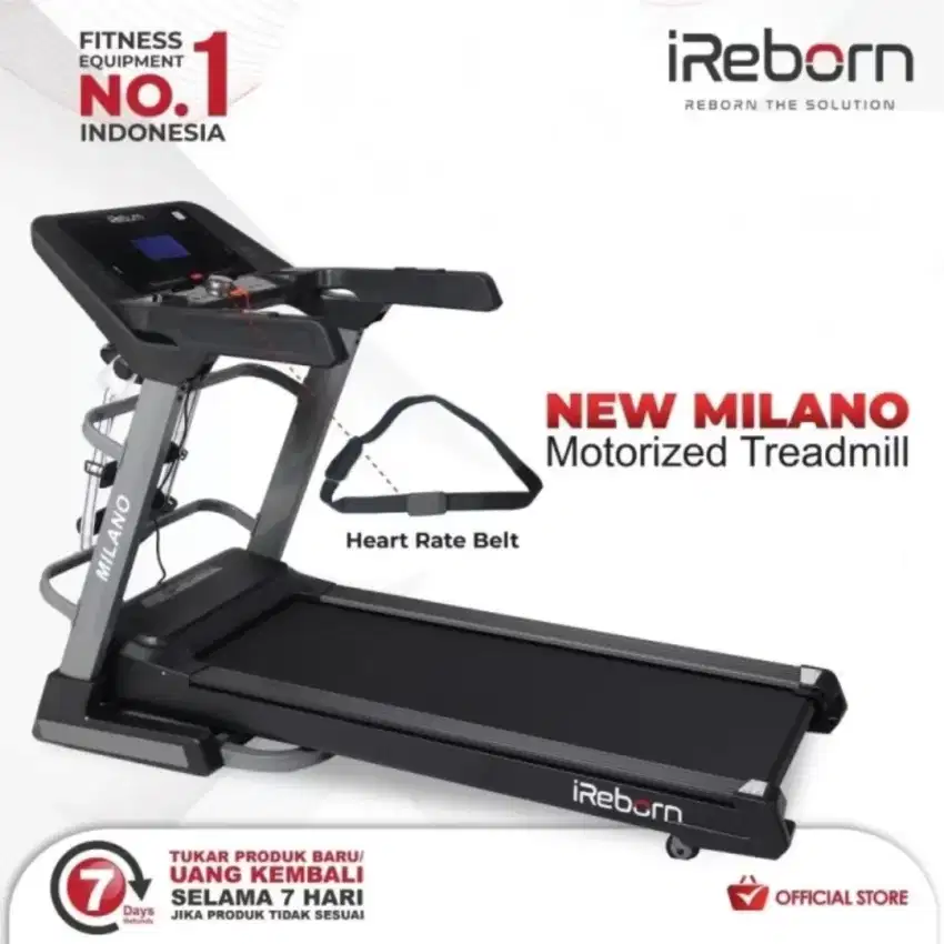 Alat Fitness Treadmill Elektrik iReborn New Milano