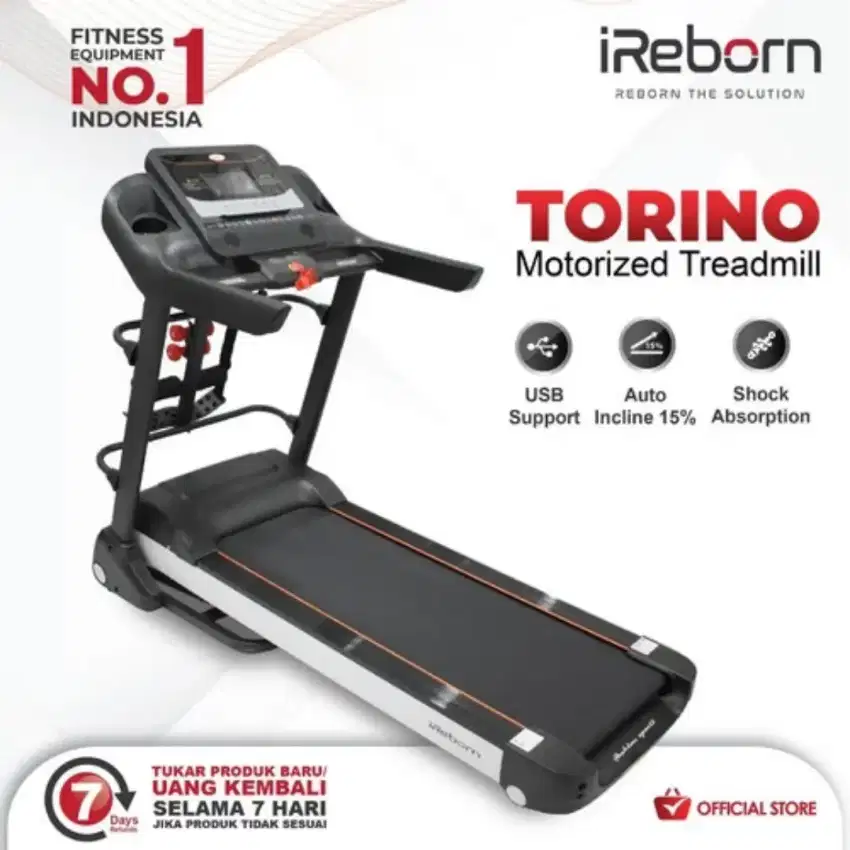 Alat Fitness Treadmill Elektrik Ireborn Torino