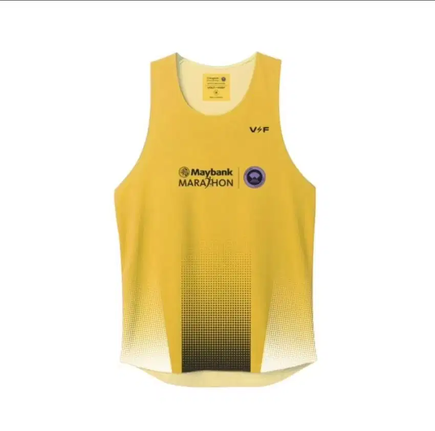 Jersey Lari/Running/Race Tee Maybank Marathon Bali 2023 Yellow S Men