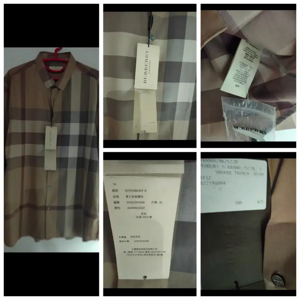 Dijua Murah Kemeja Burberry Ori Size XL