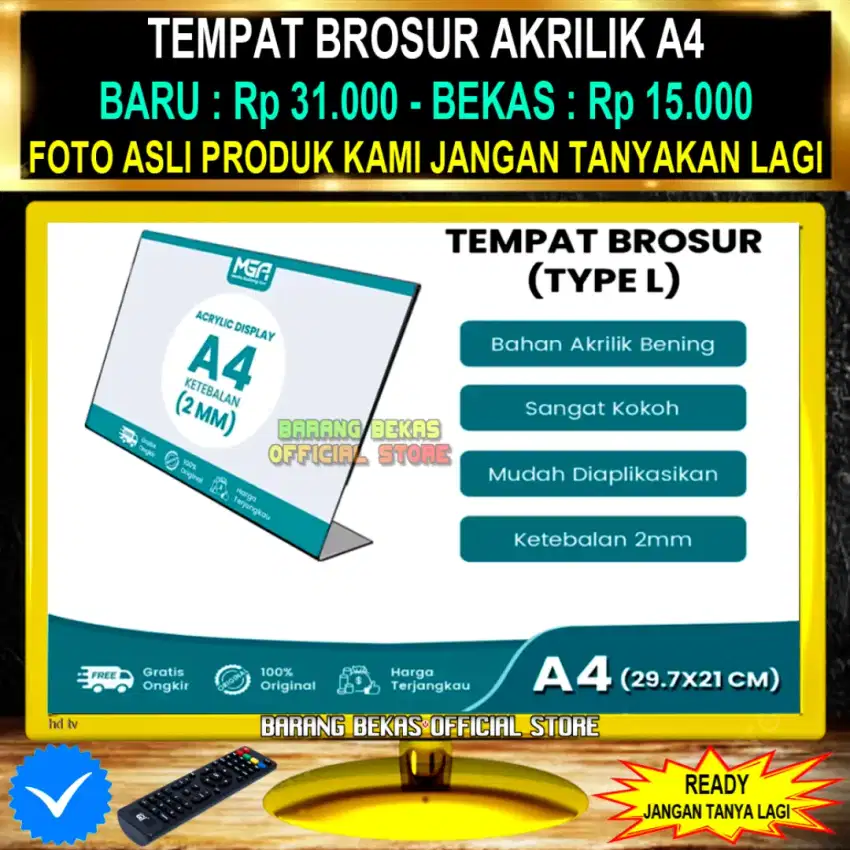 TEMPAT BROSUR | DISPLAY IKLAN | TENT HOLDER | TENT CARD
