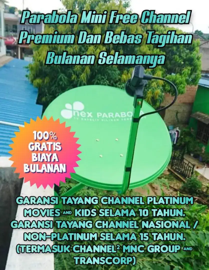 NEX PARABOLA MINI TANPA BERLANGGANAN SELAMANYA WILAYAH KOTA DEPOK