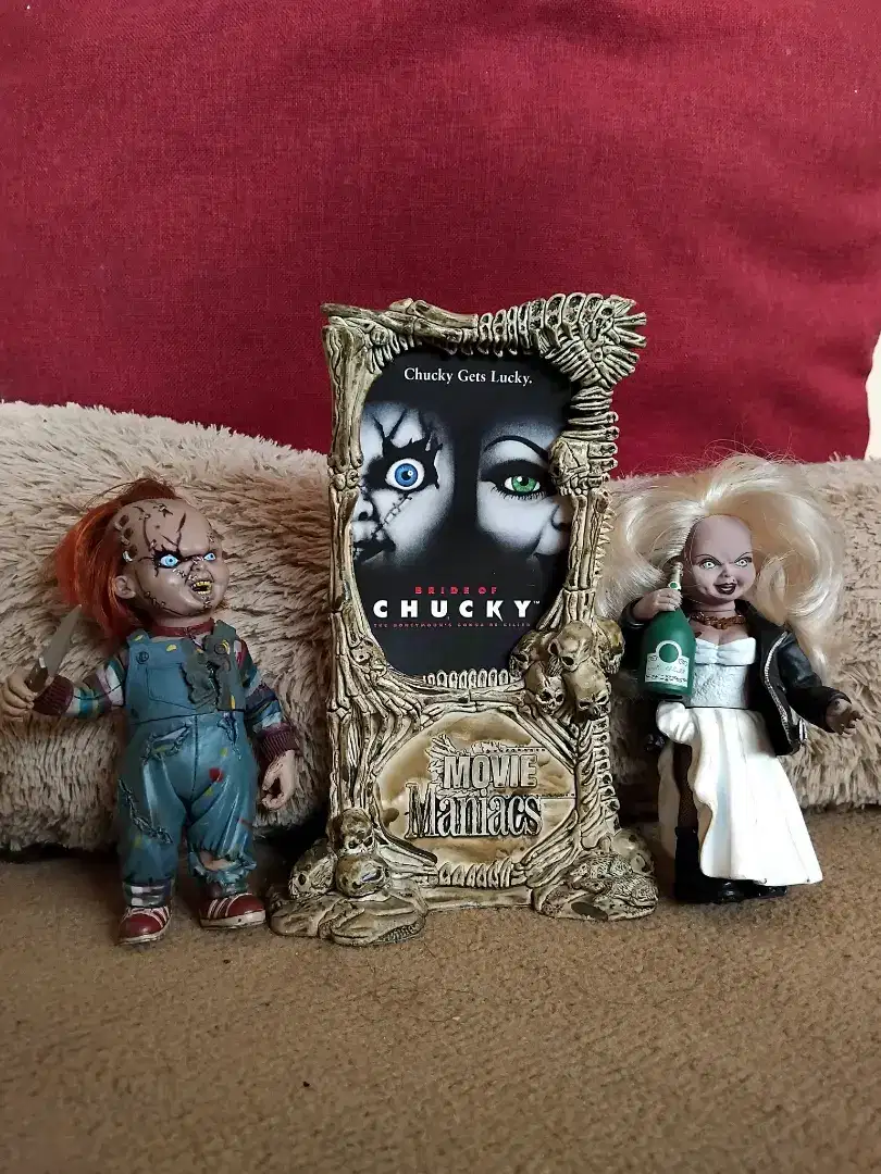 Set Chucky Tiffany Doll McFarlane Original Horror Action Figure Stand