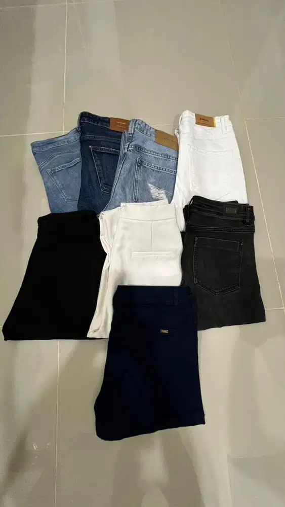 BRANDED Borongan Celana Panjang & Pendek Wanita (8 PCS)