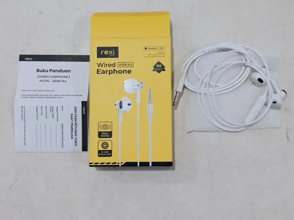 JUAL MURAH & BARU 100% . 2 PCS HEADSET REXI AS05-KX PUTIH