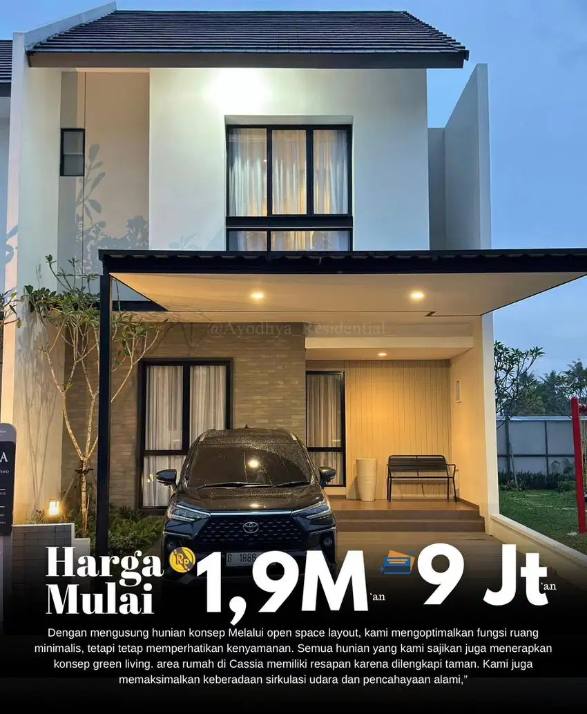 Cassia mulai 9 jutan 1,9 M an