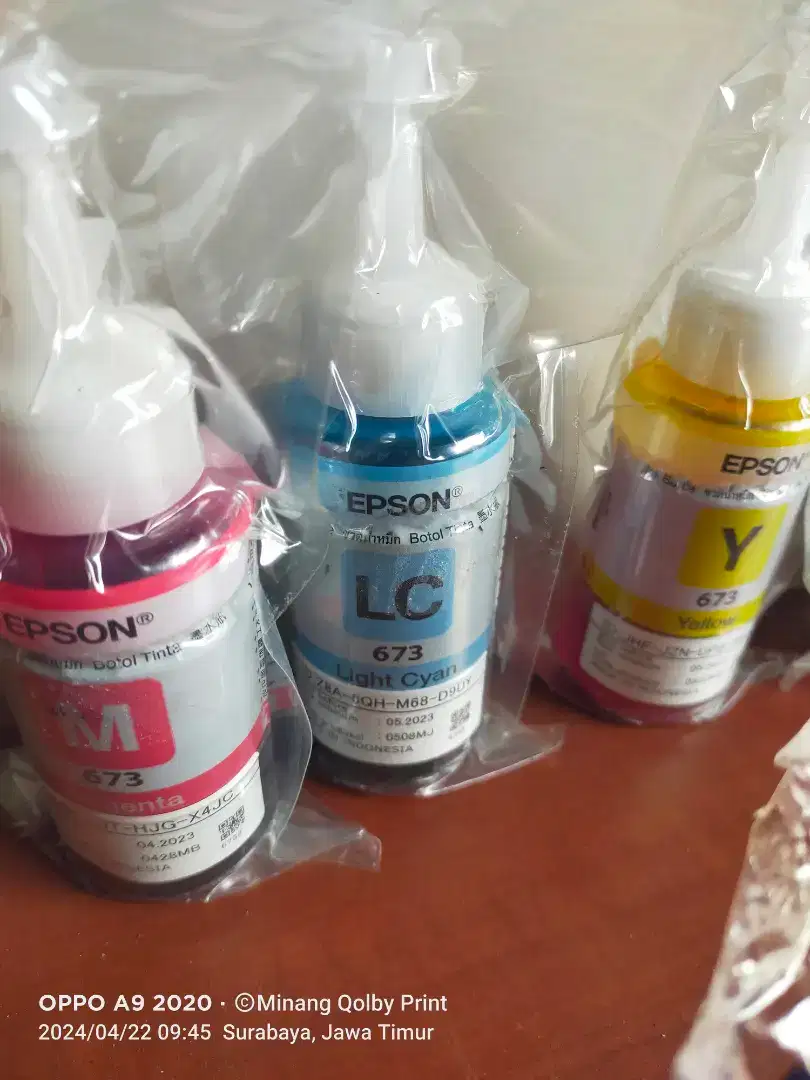 Tinta Epson original 673 murah hadiah