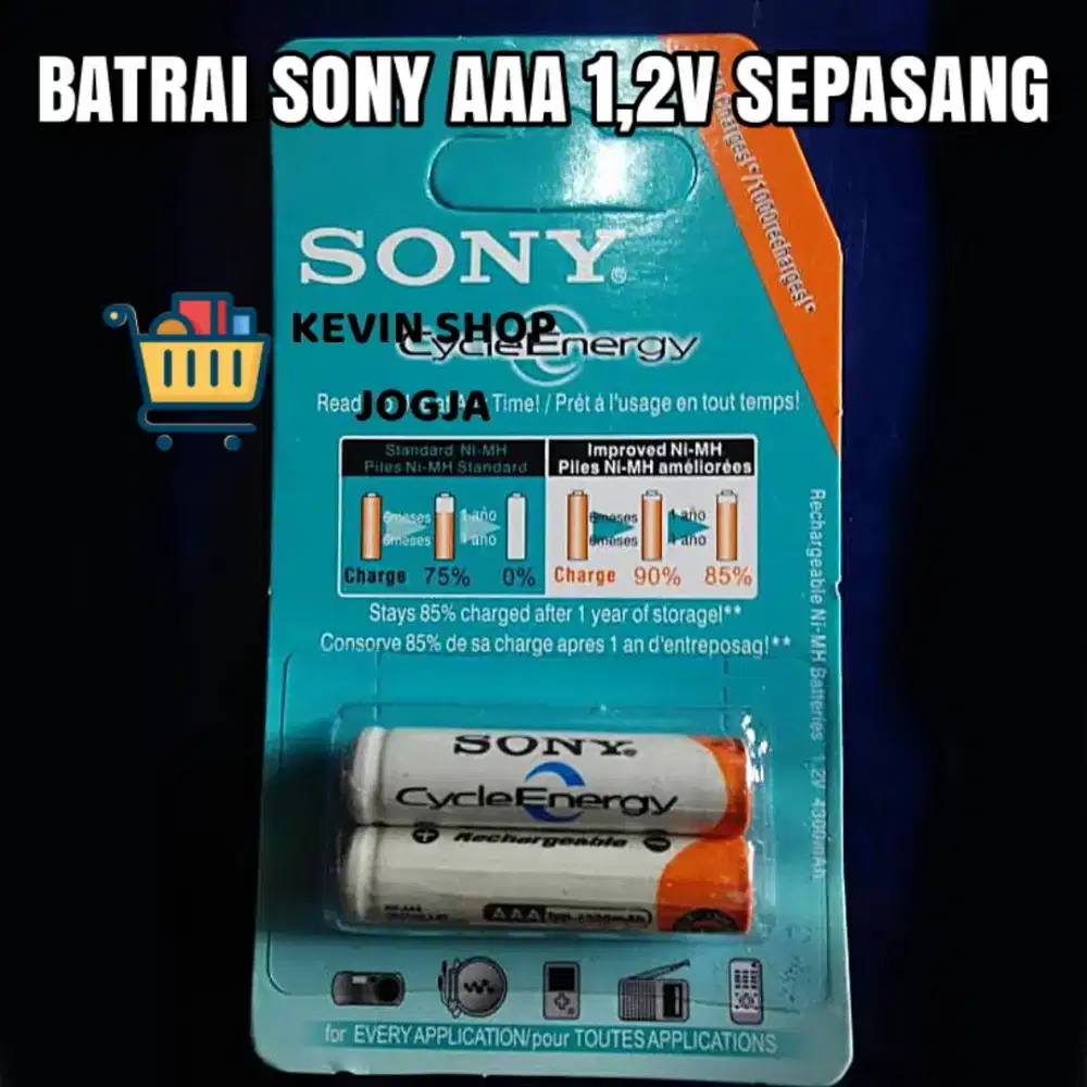 Batrai AAA S0NY (4300Mah) 1.2V
Ni-Mh rechargeable