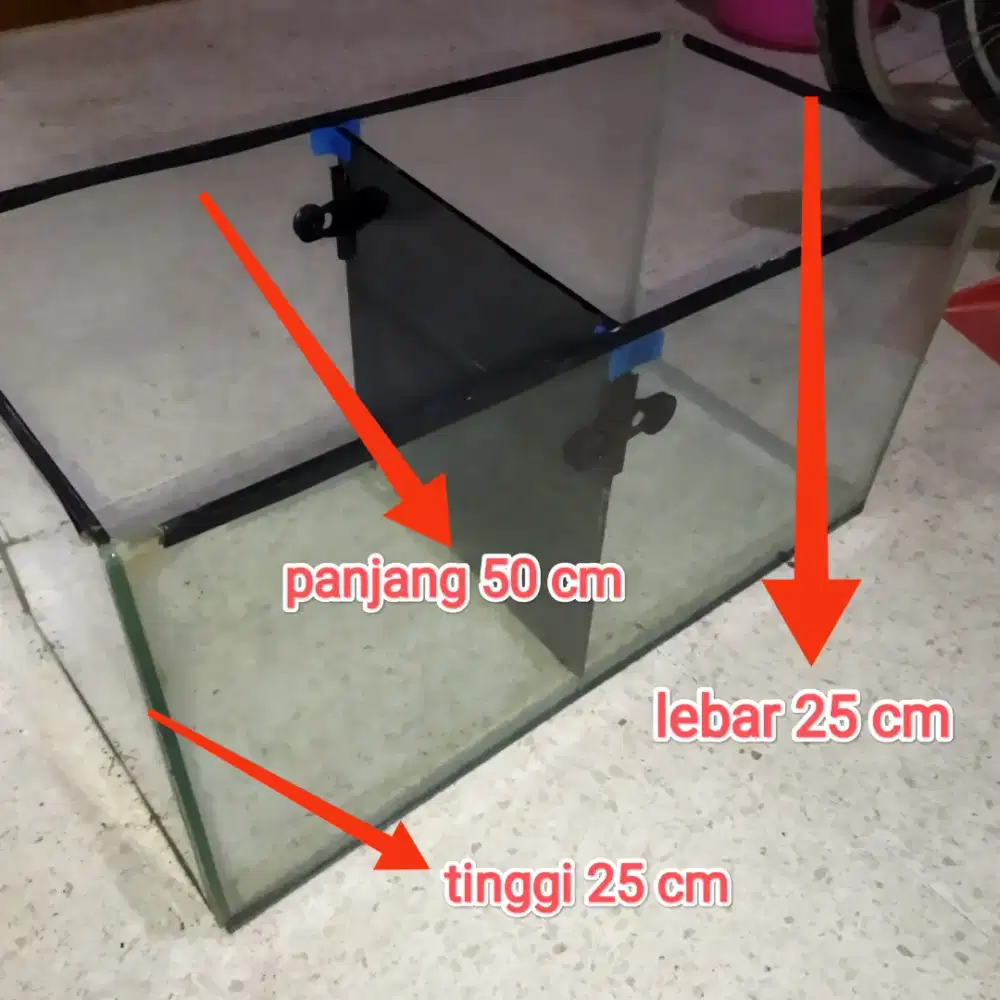 Akuarium Kaca 50x25x25 dan 40x19x20 Harga 100Rb Dapat 2 Akuarium
