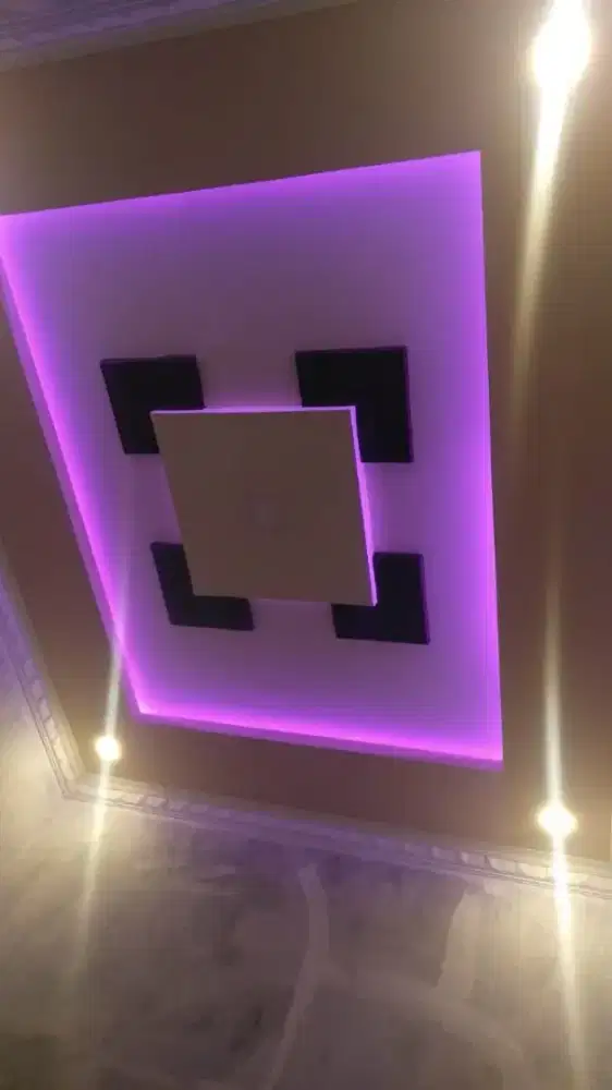 Jasa pemasangan plafon gypsum pvc grc wallmolding partisi canopy murah