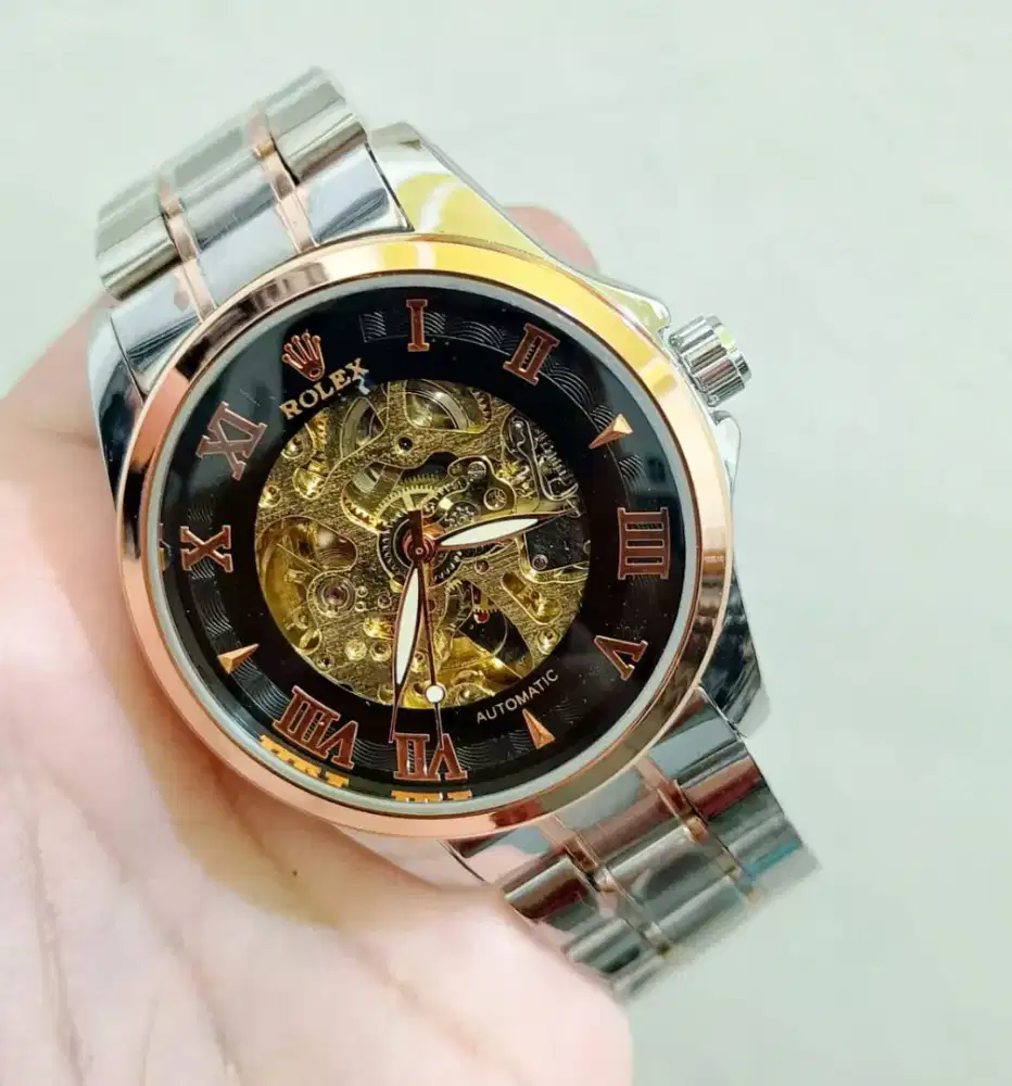 Ready BJM! Jam tangan rolex automatic tanpa baterai gratis antar BJM