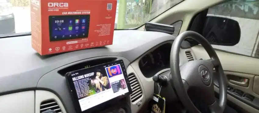 Pemasangan head unit android orca 9 inci di Toyota kijang innova