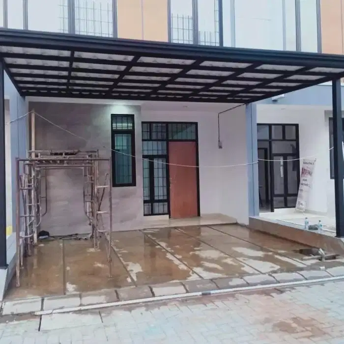 Kanopi atap alderon. Kanopi balkon. Pintu pagar gerbang carport