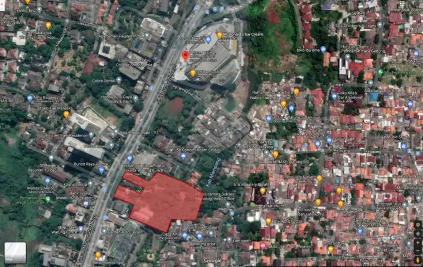 DIJUAL TANAH 12,000 M2 JL WARUNG JATI PEJATEN PASAR MINGGU JAKARTA