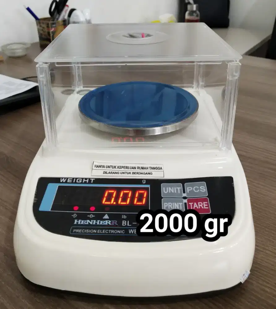 TIMBANGAN DIGITAL 2000 G Laboratory Tera Baru Akurat Original Henherr