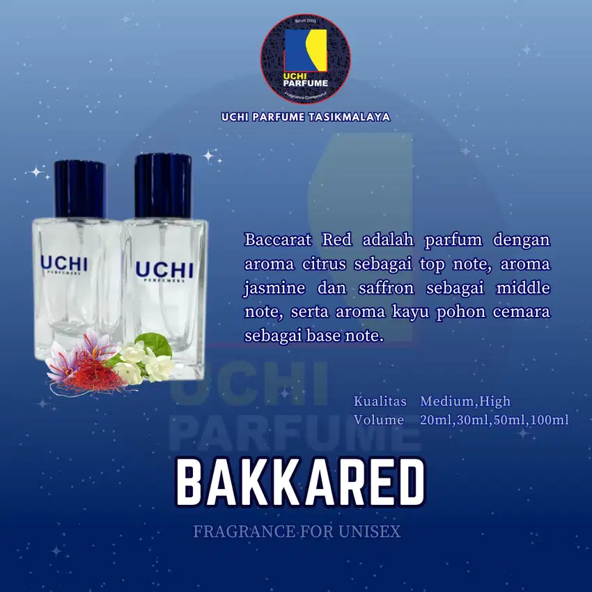 Uchi Parfume Best Seller Parfum BACCARAT RED (20ML, 30ML, 50ML,100ML)