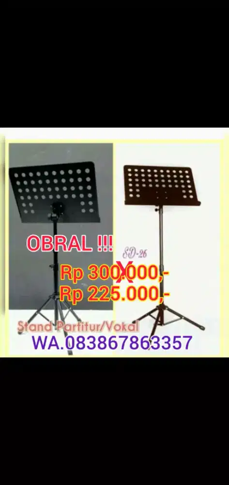 Stand Book untuk Vokal dll.