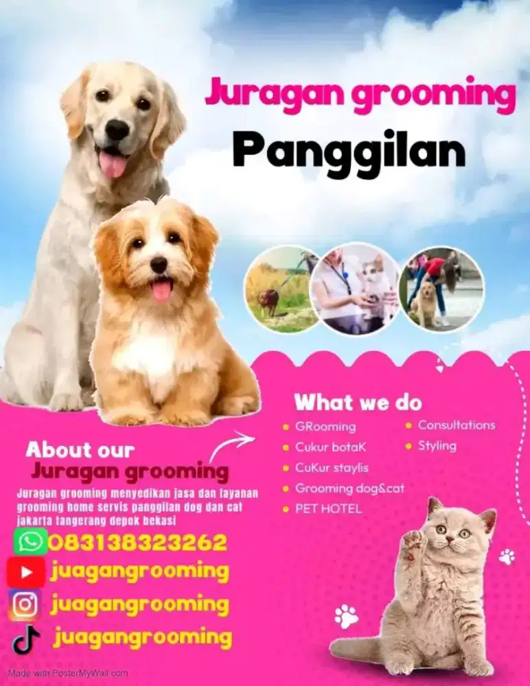 Grooming panggilan cat&dog termurah