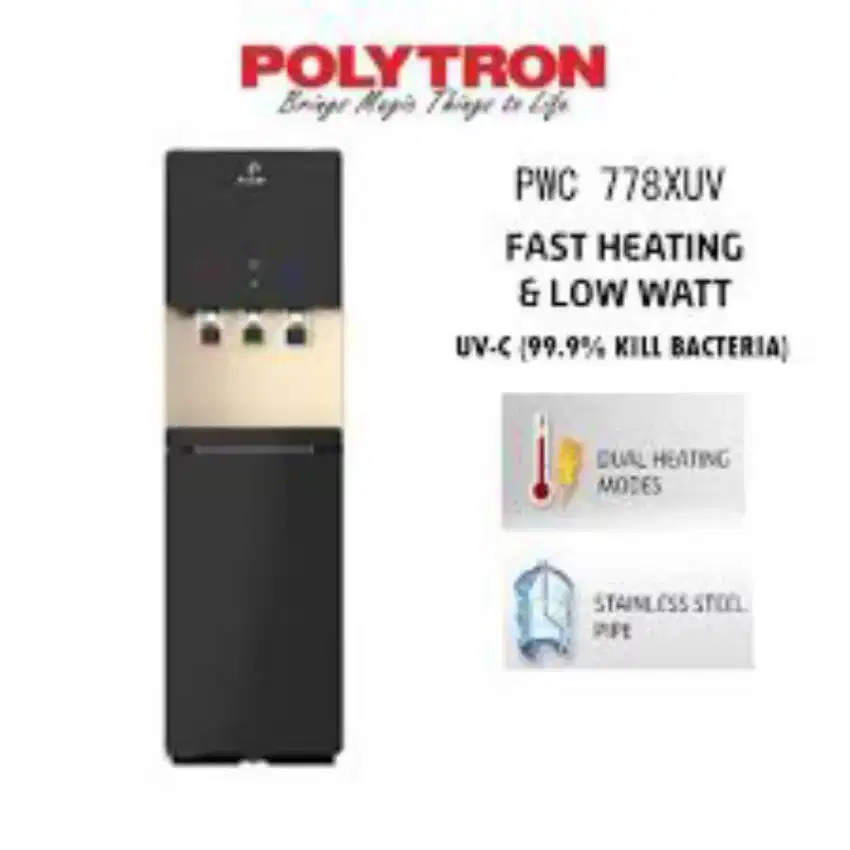 POLYTRON WATER DISPENSER BOTTOM GALLON BOTTLE BLACK

PWC 778 XUV/BL