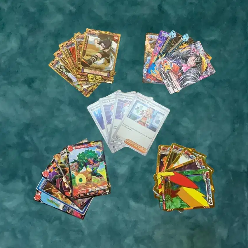 95pcs Kartu Permainan, Kartu Pokemon, Kartu One Piece, Kartu Naruto