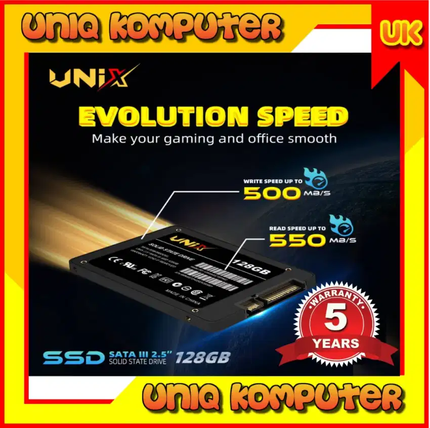 SSD 128 Gb UNIX, Garansi 5 Tahun