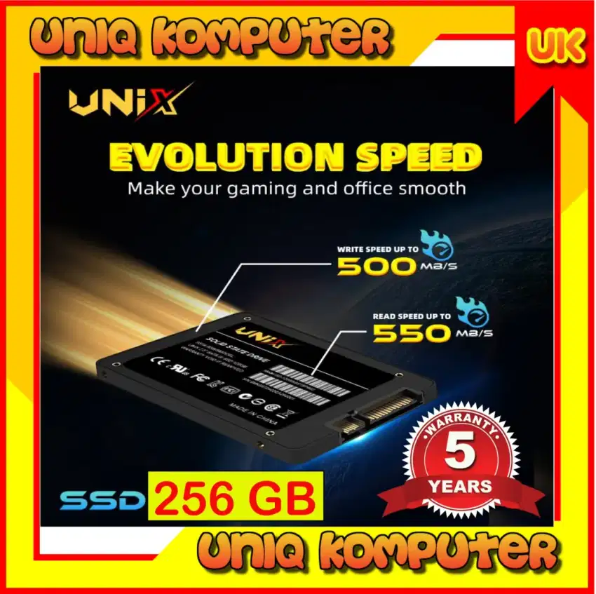 SSD 256 Gb UNIX, Garansi 5 Tahun