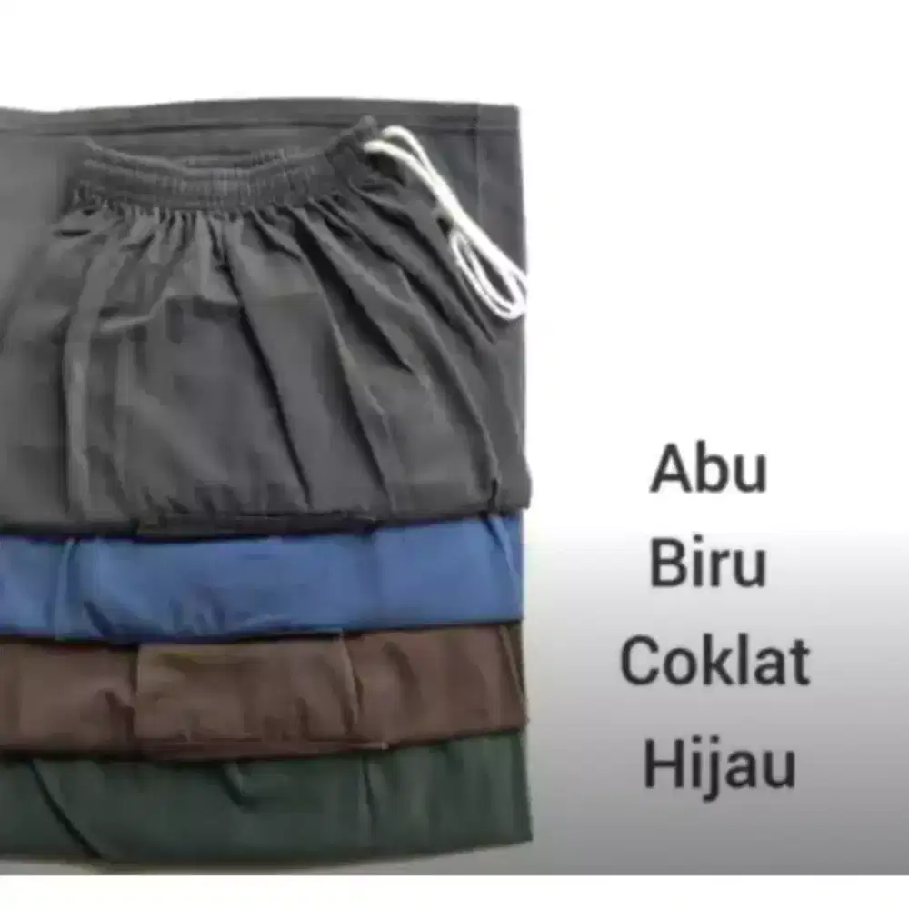 Celana Pendek Cargo, Bahan Semi Jeans Tebal, Ready 4 Warna