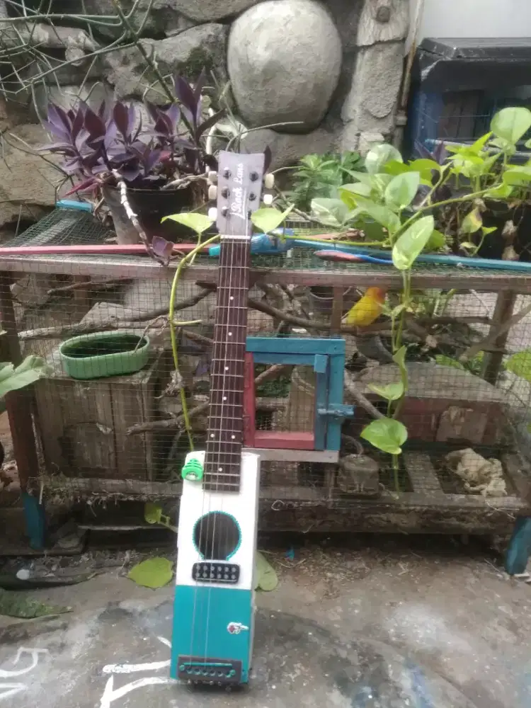 Di jual gitar acustik mode kotak nego tipis