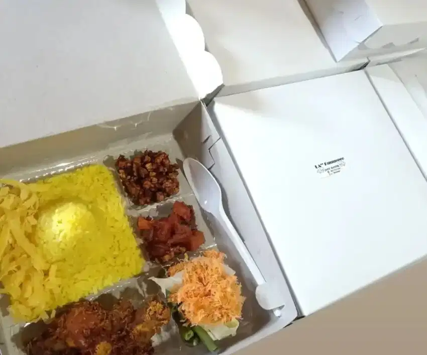 Nasi kuning dan nasi kotak