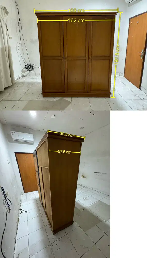 Obral Rangka Ranjang + Ranjang/Springbed + 3 Lemari + Meja Rias