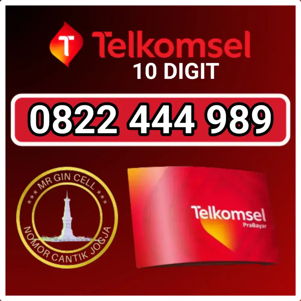 Nomor cantik telkomsel simpati 10 digit rapi tripel 444 ABA