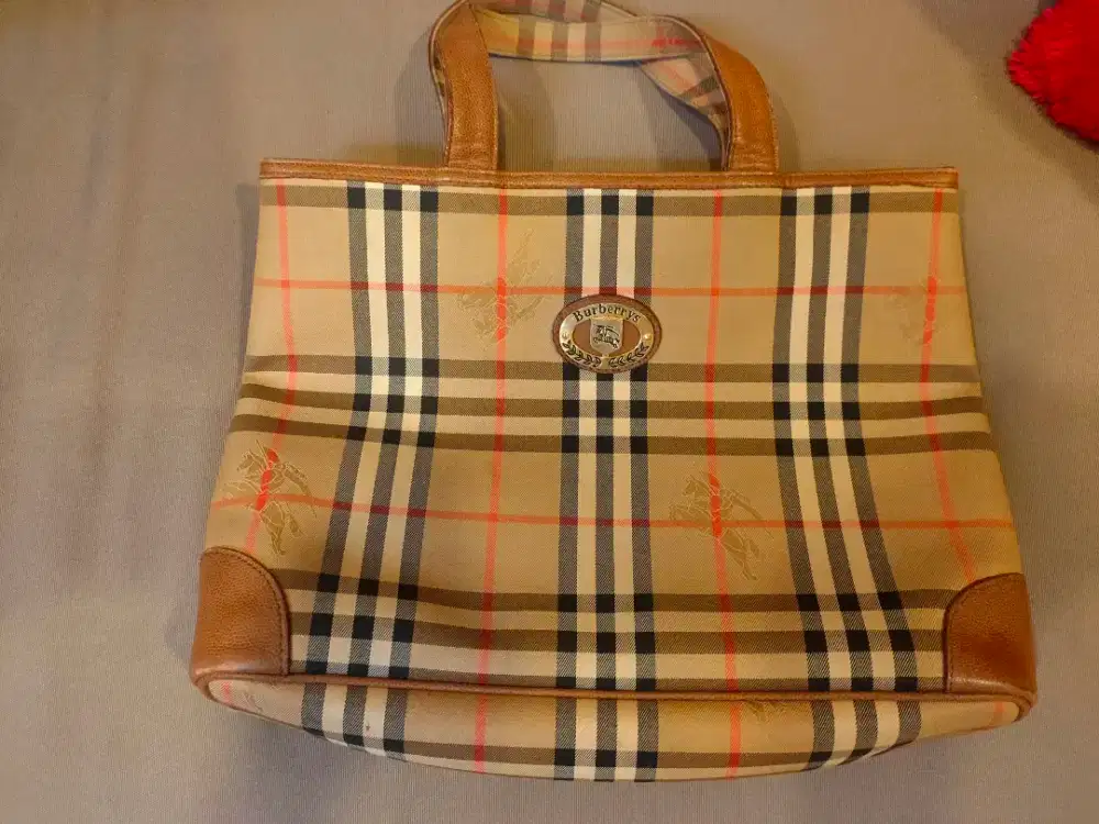 tas burberry tote bag burberry asli