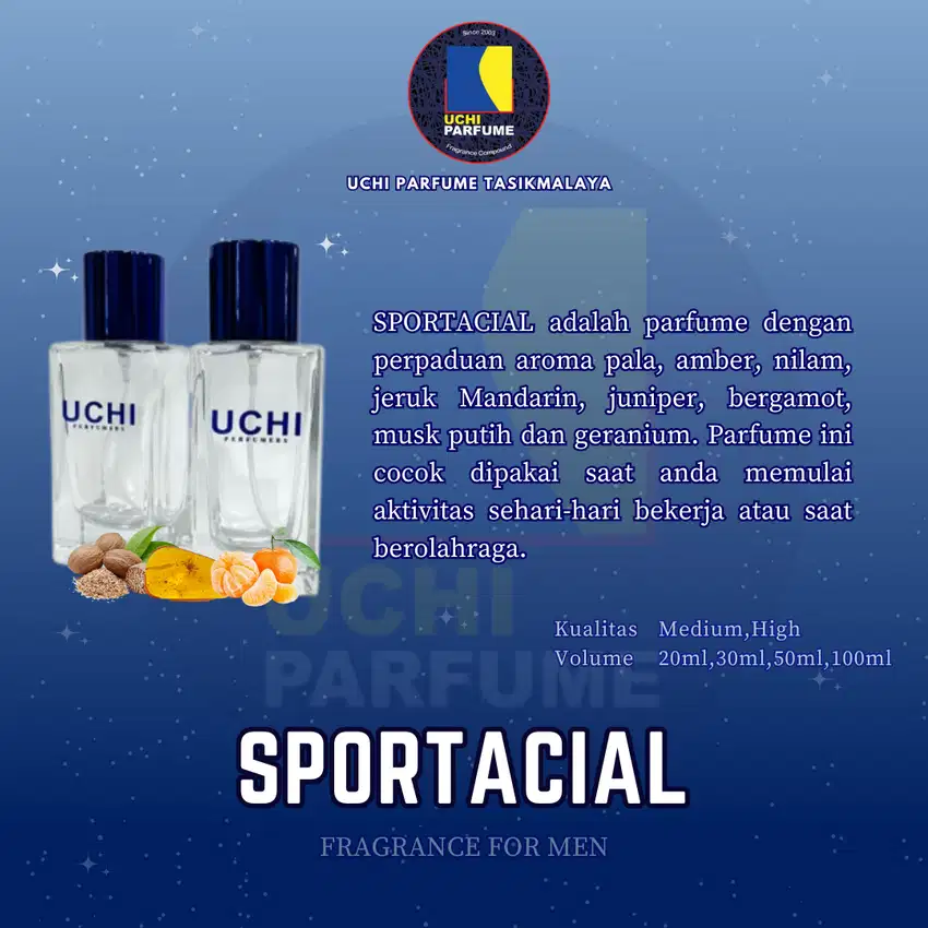 Uchi Parfume Best Seller Parfum LCT. SPORTACIAL 20ML, 30ML,50ML,100ML