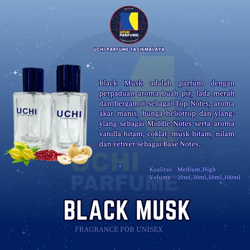 Best Seller Uchi Parfume Parfum BS. Black Musk 20ML,30ML,50ML,100ML