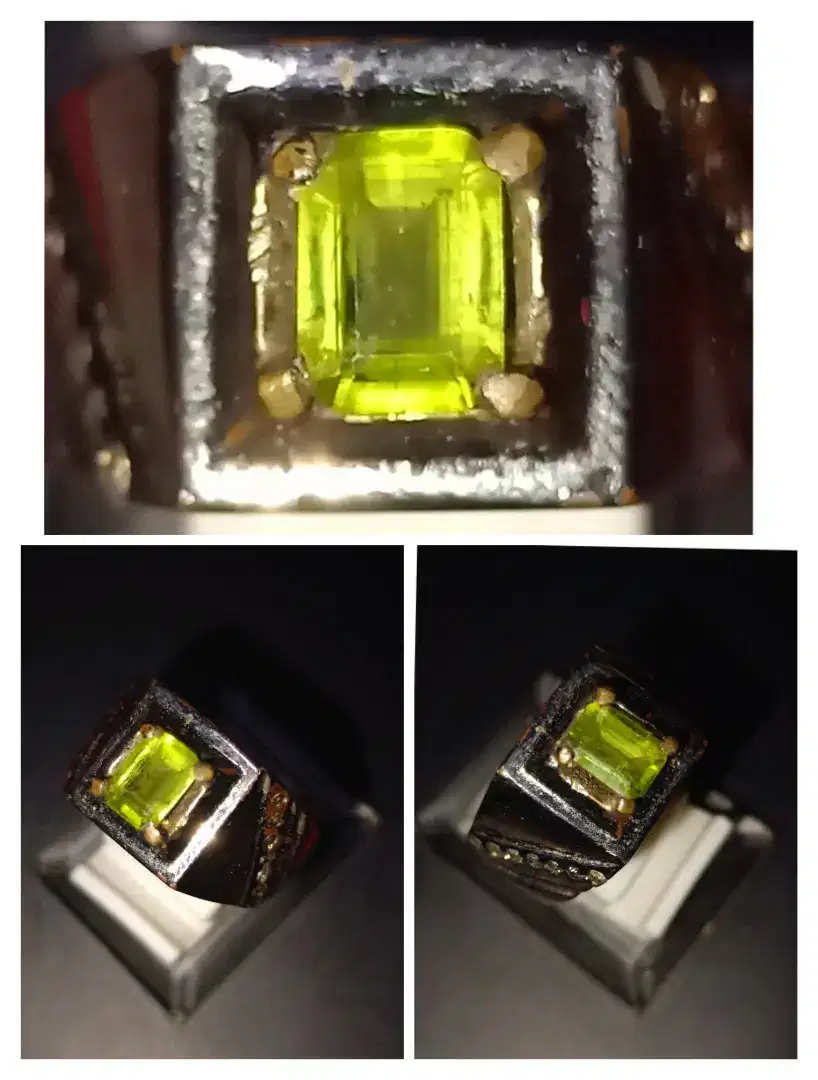 Di jual batu cincin peridot mulus ukuran kecil