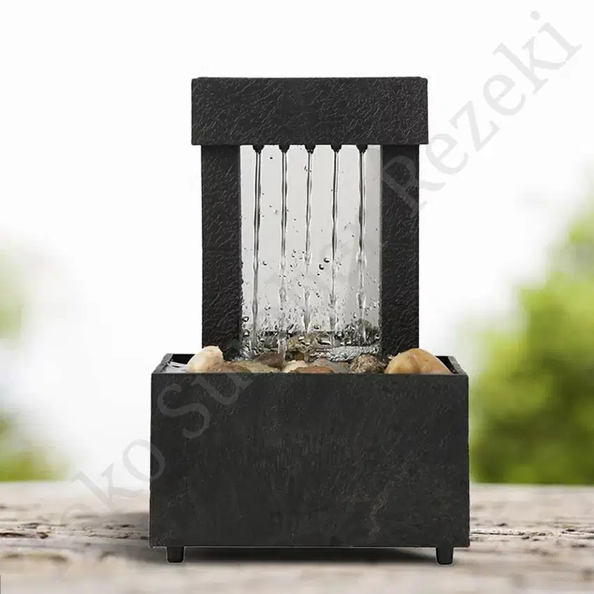 Fountain Tebing Air Mancur Gemercik Waterfall Model Batu Alam Feng