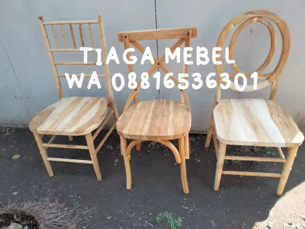 Kursi dekorasi model Tiffany Olivia dan silang