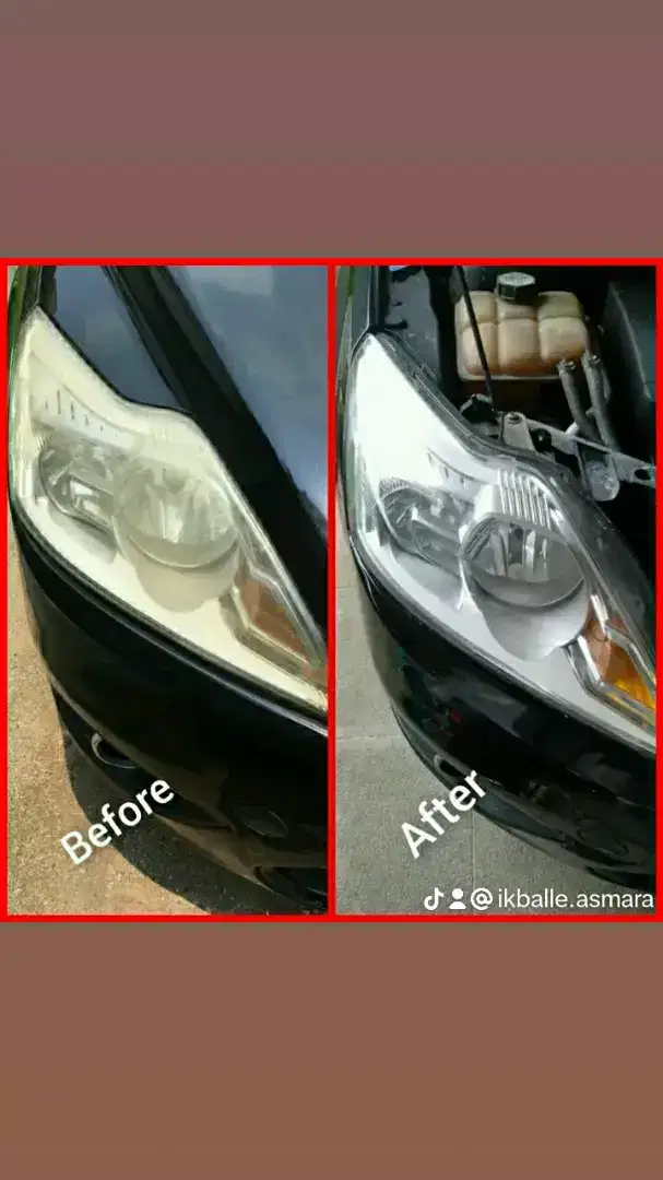 Poles headlamp panggilan.cuci poles headlamp nano burn coating
