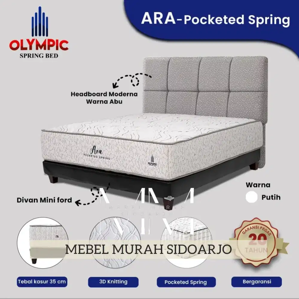 Kasur spring bed Ara pocket olympic 160 x 200 queen size matrass