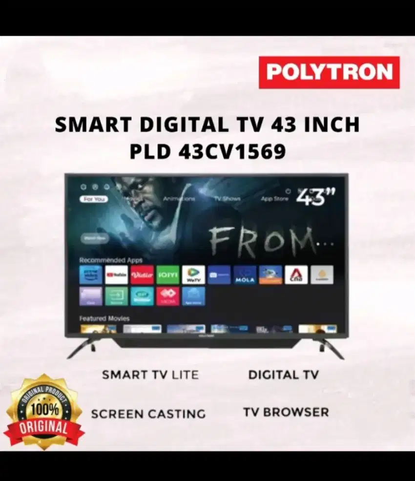 DIJUAL Smart TV POLYTRON (PLD 43CV1569)