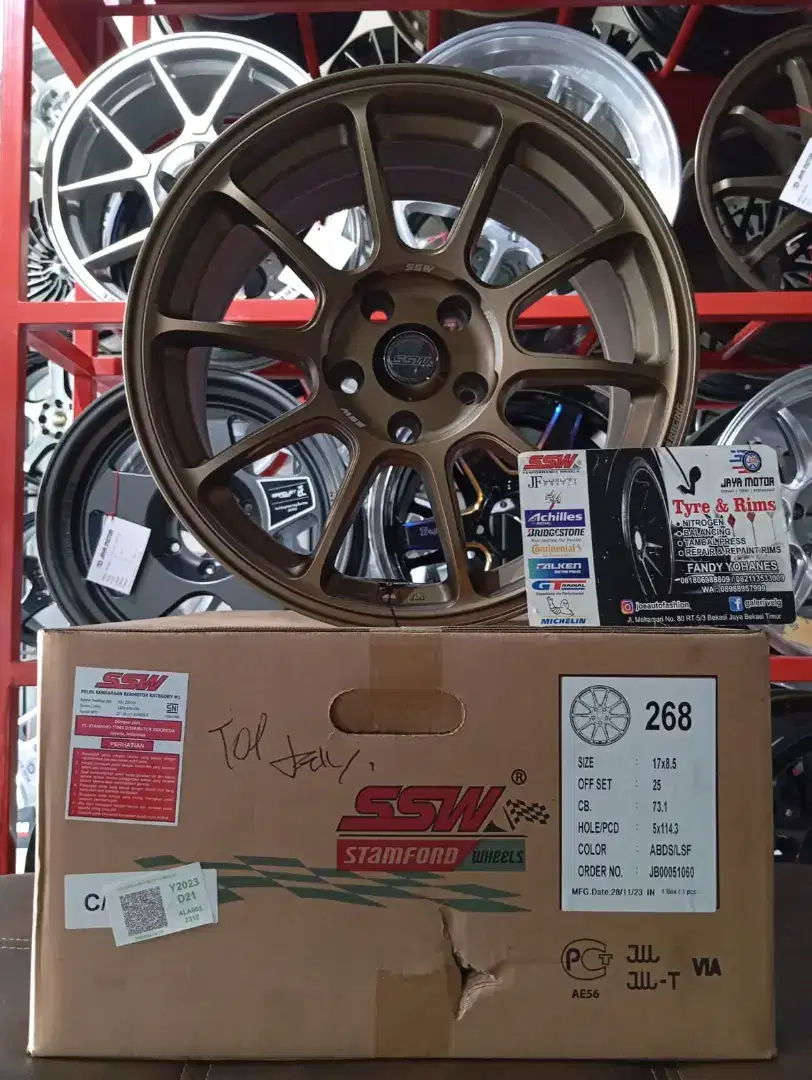 Velg ssw work emotion zr40 r17 5x114.3 lbr8,5 et25