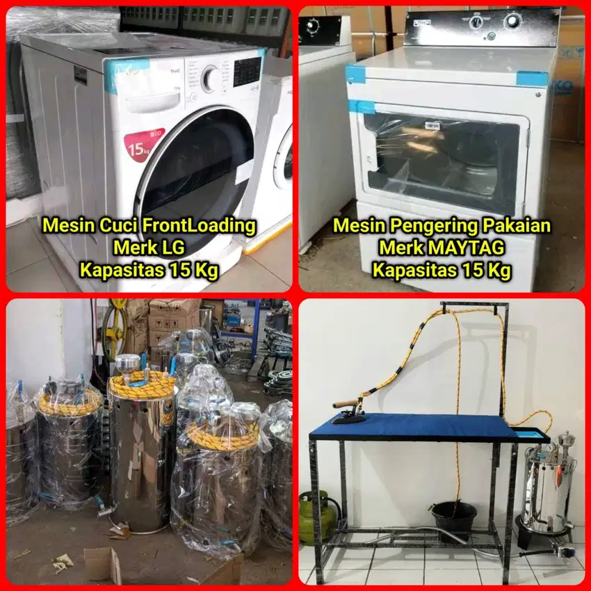 PAKET LENGKAP USAHA LAUNDRY|MESIN CUCI|MESIN PENGERING|BAYAR COD