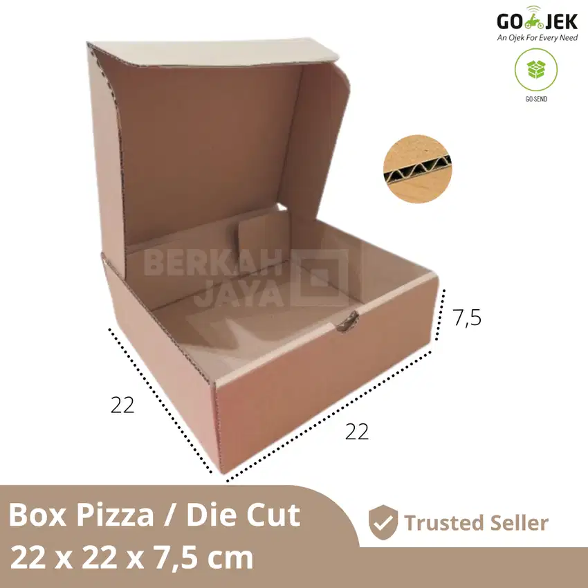 Box Pizza / Kardus / Hampers / Dus Packing / Gift Box - 22 X 22 X 7.5