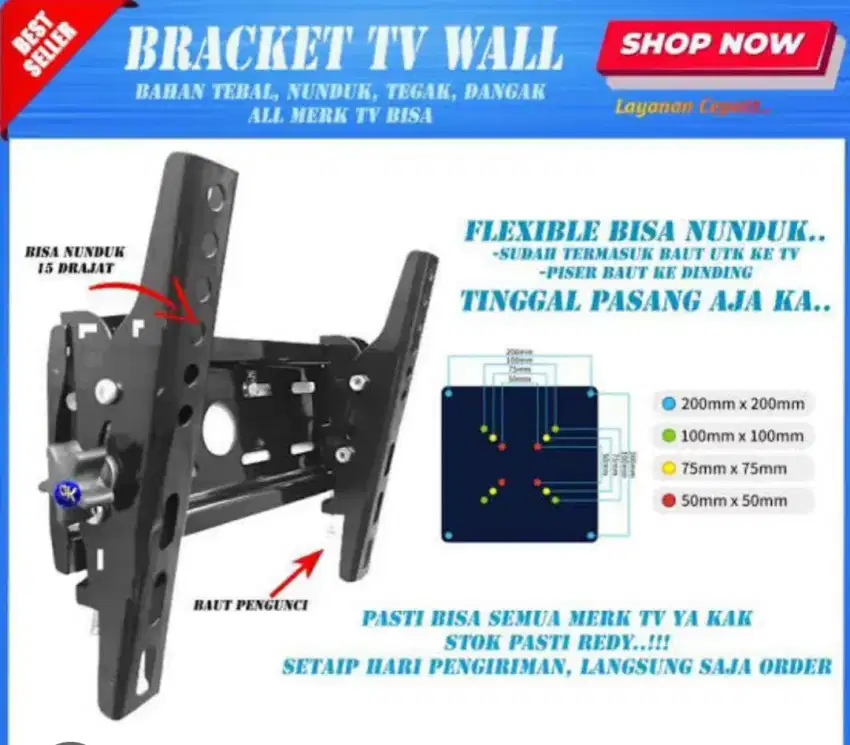 JASA BONGKAR PASANG BRACKET TV