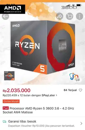 AMD ryzen 5 3600