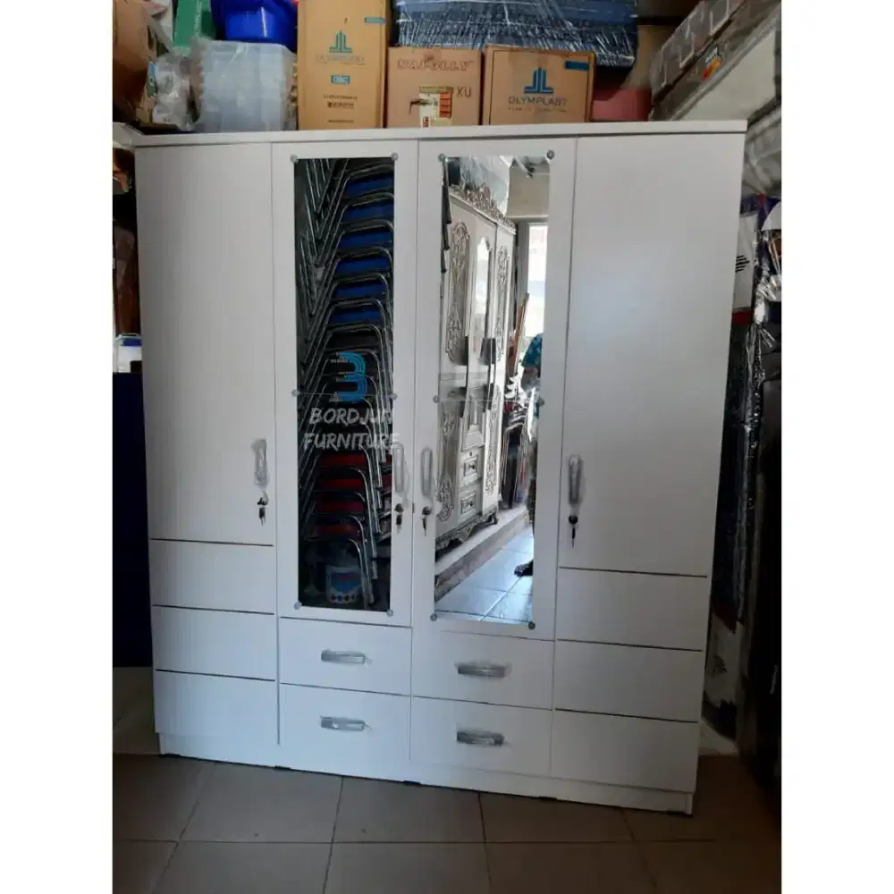 Lemari Pakaian / Lemari Baju 4 Pintu Karin