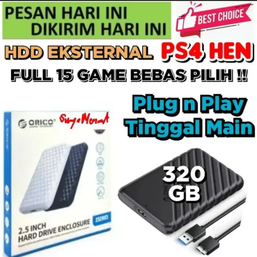 HDD GAME PS4 320GB (Baca Deskripsi) Terjangkau Murah Meriah