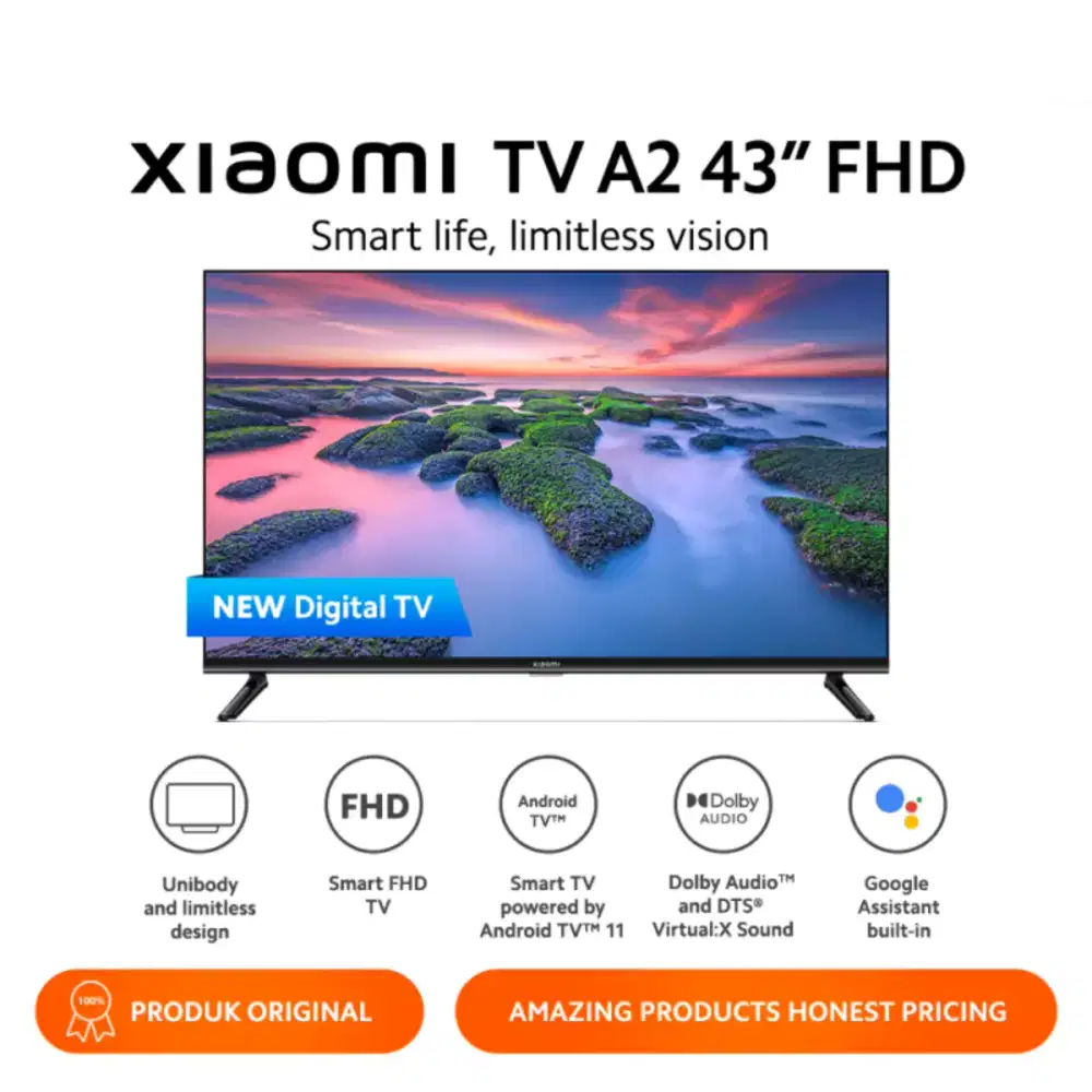 Xiaomi TV A2 43 inch FHD Bisa kredit bunga rendah hingga 0%
